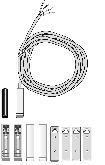 ABI-Sicherheitssysteme Einbau-/Aufbaukontakt MK 48 S G3, Kl. C - Farbe weiß, 5 m Kabel - Art. 2148-5W