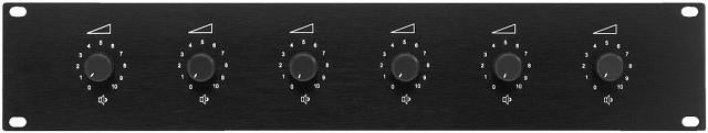 NSC Sicherheitstechnik 19"- 6-fach Lautstärkesteller für Rackmontage - Art. S07320-60