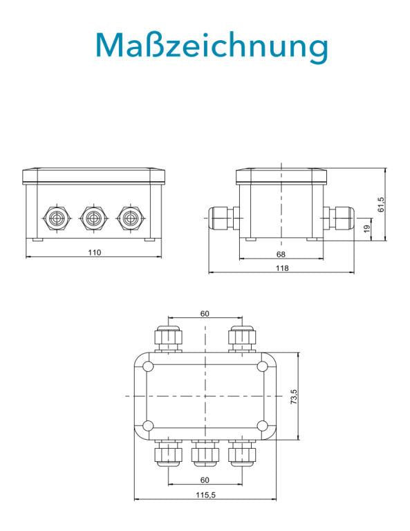 Sensus Kommunikation  WMZ Montageset Niederspannung Verteilerdose