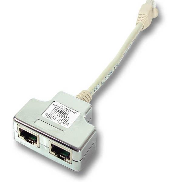 NSC Sicherheitstechnik RJ 45 T-Adapter 1:1 parallel - Art. S06310-00
