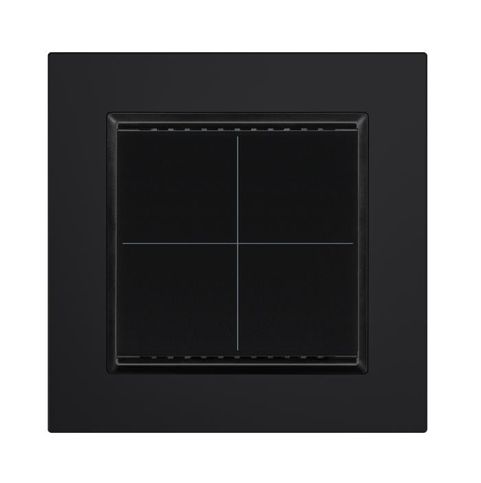 Elsner Elektronik Gebäudeautomation Taster Cala KNX M4-T CH, Tiefschwarz RAL 9005 - Art. 70883