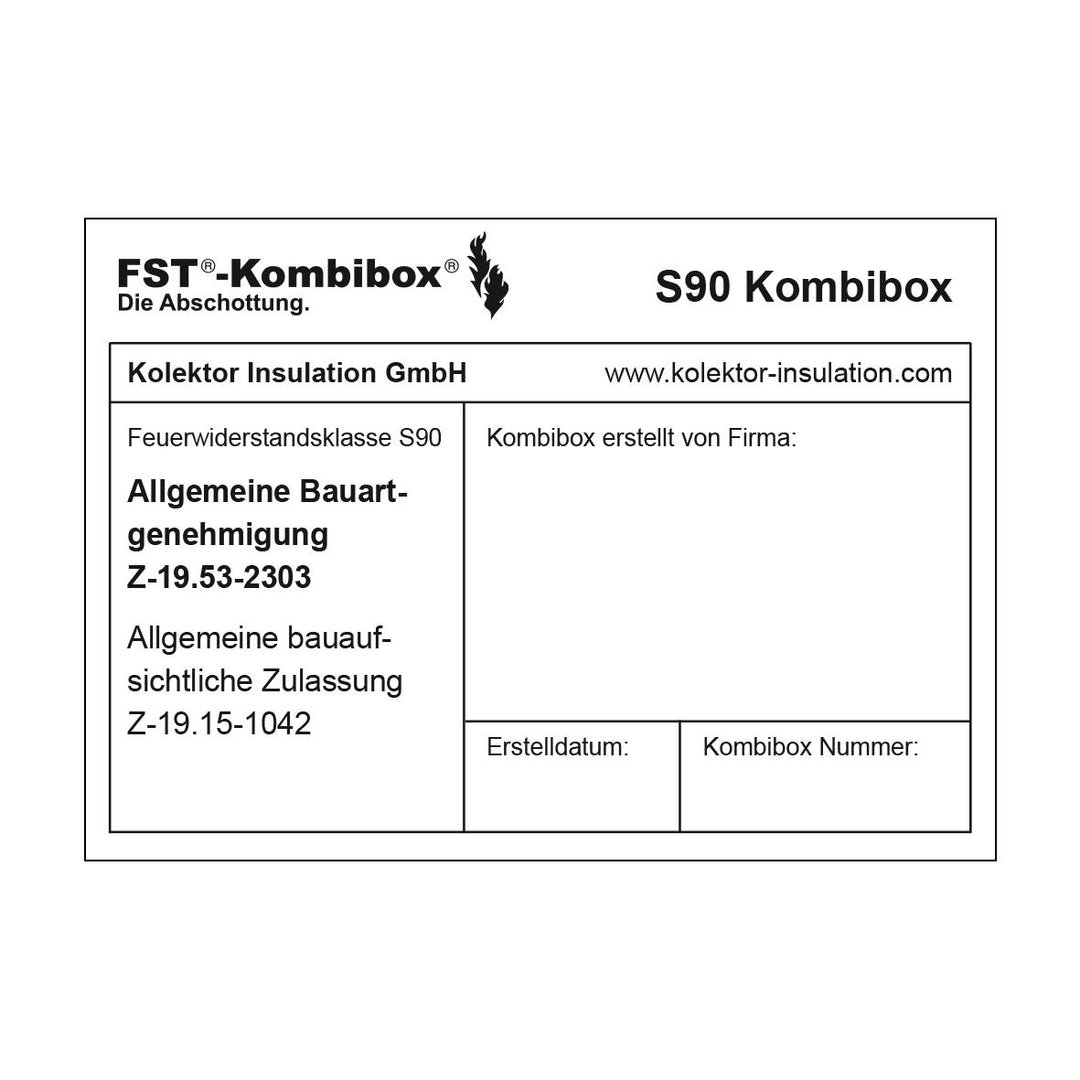 Kolektor FST-Kombibox Kennzeichnungsschild - Art. 693-0008