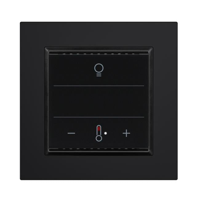 Elsner Elektronik Gebäudeautomation Taster Cala KNX MultiTouch T Light CH, Tiefschwarz RAL 9005 - Art. 70953