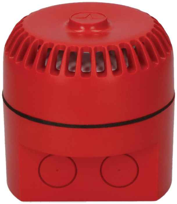 Hertek Mehrtonsirene Roshni (rot, IP65, tiefer Sockel) - Art. BRT618W