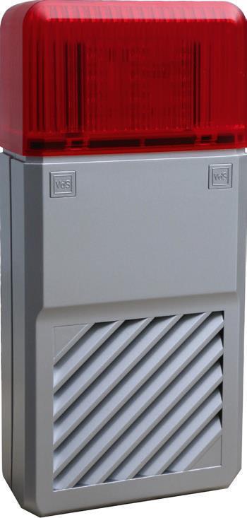 ABI-Sicherheitssysteme System-Extern-Signalgeber Opt./Akust. - Kunststoffgehäuse silber, Blitzlampe rot - Art. 31600419