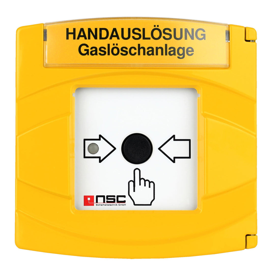 NSC Sicherheitstechnik Druckknopfmelder gelb, Alu-Gehäuse, EN12094-3 - Art. B03319-20