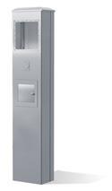 NSC Sicherheitstechnik Standsäule K5-Flex (Edelstahl), XXL-Hohlsäule, vorgerüstet für - Art. B08381-40