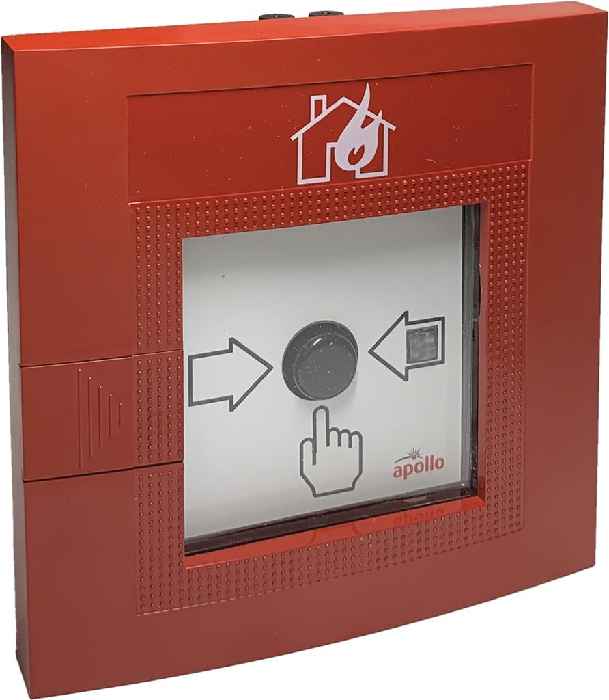 Hertek Intelligenter Handmelder (Kunststoff, rot, Haus/Flamme, IP52, Isolator) - Art. BIM245