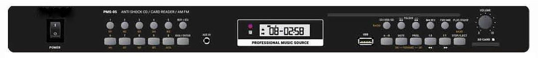 NSC Sicherheitstechnik 19" CD-MP3-FM-Tuner/Player- Kombination - Art. S03050-20