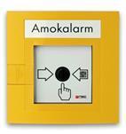 NSC Sicherheitstechnik Druckknopfmelder gelb, Text "Amokalarm" - Art. B03320-00