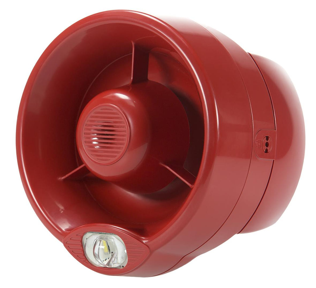 NSC Sicherheitstechnik Adressierbare Funk-Wand-Blitzleuchte mit Sirene "SBR-23-03", rot - Art. B07816-00