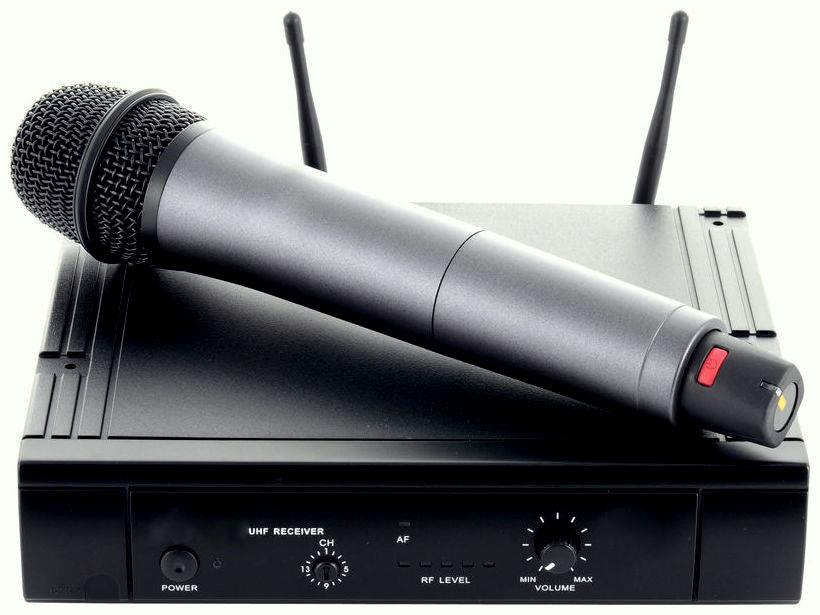 NSC Sicherheitstechnik Drahtloses Mikrofon inkl. Empfänger, 16 Kanal UHF - Art. S03200-00