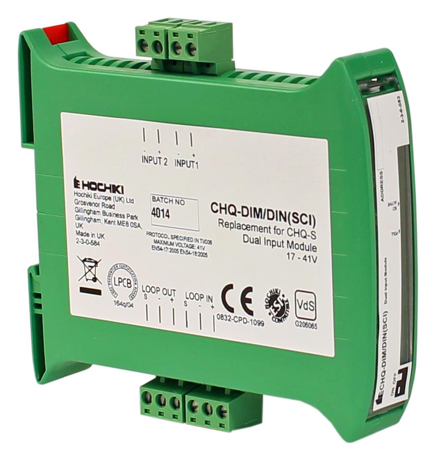 NSC Sicherheitstechnik Zweifach Eingangsmodul CHQ-DIM/DIN (SCI) - Art. B02402-00