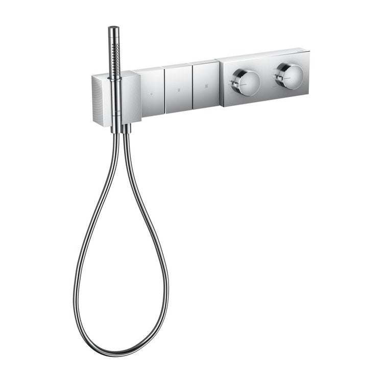 Axor Thermostatmodul Select 540/100, Einbau, 3 Nutzer, mit Diamantschnitt, Chromoberfläche EDGE 46711000