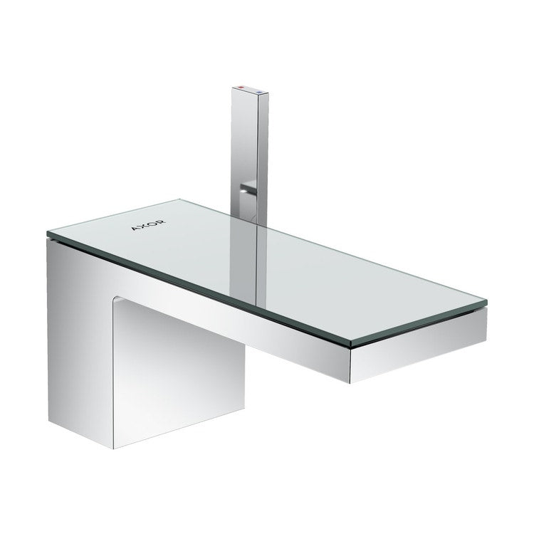 Axor Einhebel-Waschtischarmatur 70, mit Push-Open-Ablaufgarnitur, Chrom- und Spiegelglasfinish MYEDITION 47010000