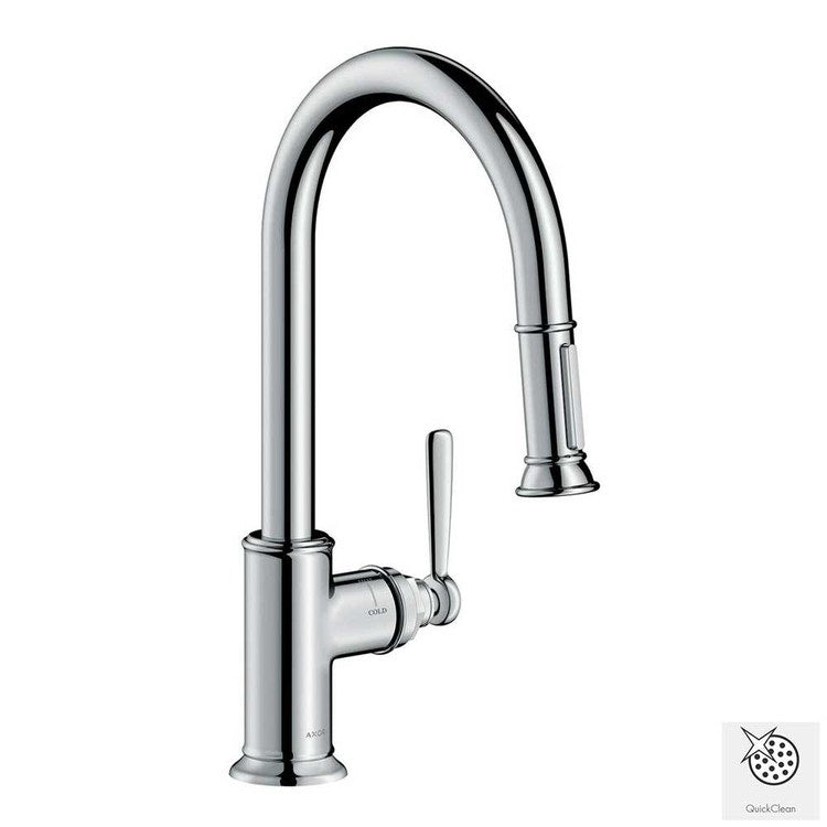 Axor Einhebel-Küchenmischer mit ausziehbarer Brause, Chromoberfläche MONTREUX 16581000