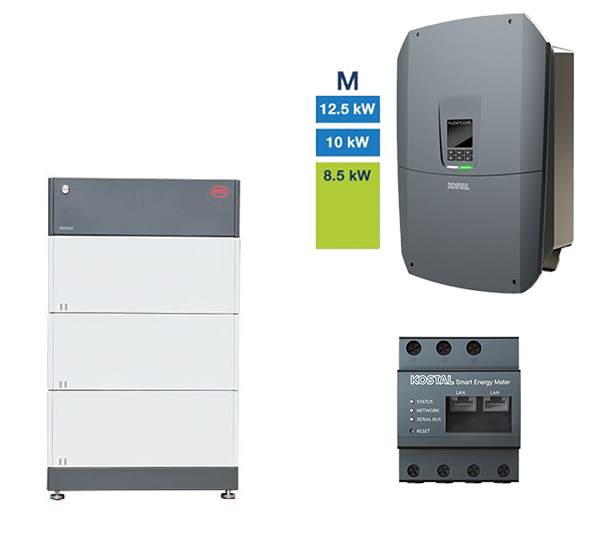 BYD + Kostal HV-System, 8,5-12,5 kW, 7,68 kWh nutzbar, 3-phasig, B-BOX HVS 7.7 + PLENTICORE M G3