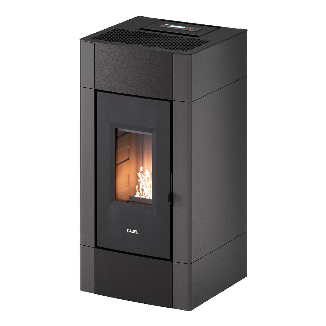 Cadel Cristal 9 luftgeführt – Pelletofen, 8,5 kW, WLAN, Anthrazit