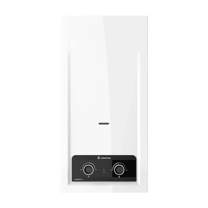 Ariston Akros R X camera aperta – Gas-Durchlauferhitzer, 14 l/min, Erdgas, Energieeffizienzklasse A