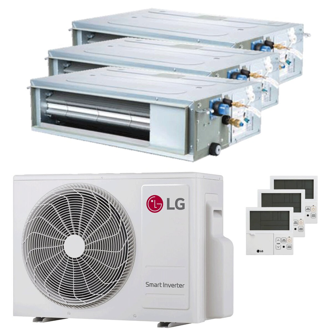 LG Kanalgerät CL 9000+12000+12000 BTU – Multisplit-Klimagerät (3x), 6,15/7,03 kW, R32, A+++/A++