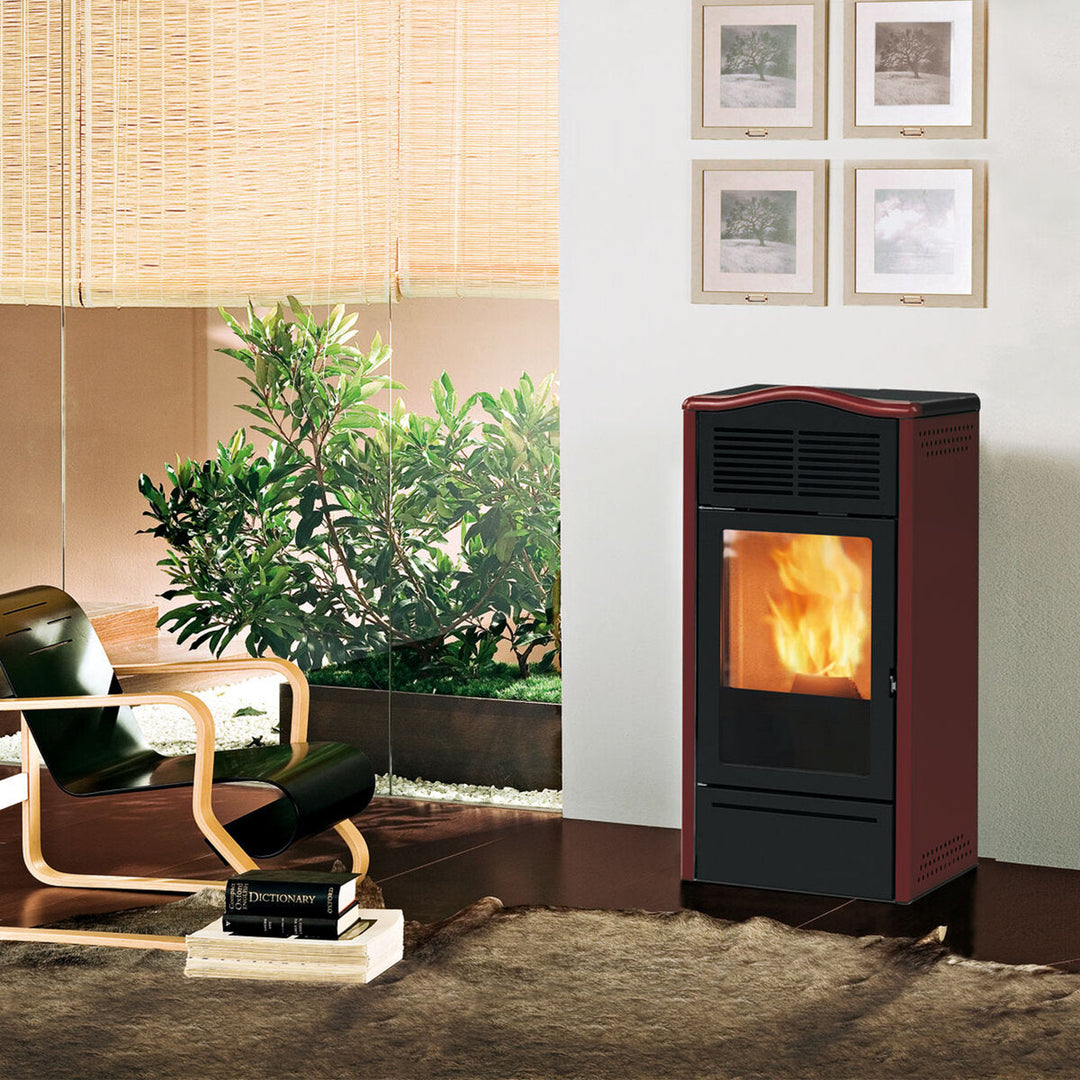 Italiana Camini Piro2 – Pelletofen, 7 kW, Bordeaux