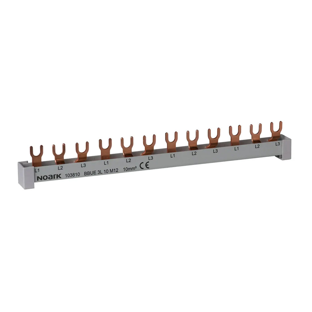 Noark Stiftsammelschiene 2-polig, 63 A, 12 Module, 215 mm