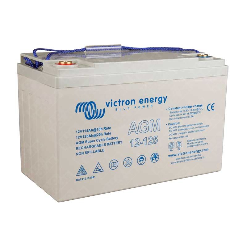 Victron Energy solaire 125Ah 12V AGM Super Cycle Batt. (M8)
