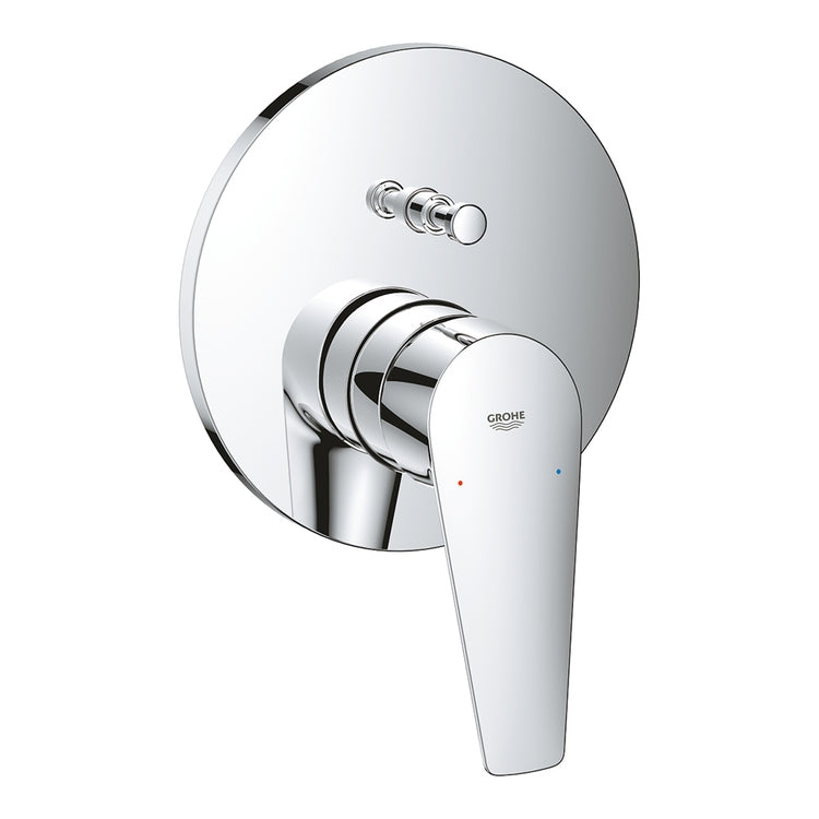 Grohe Einhand-Überkopf-Duschmischer, Unterputz, 2-Wege, mit Umschalter, ohne Unterputzkörper, Chromoberfläche BAUEDGE 24162001