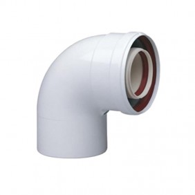 Baxi KHG71405971 Koaxiales 90°-Winkelstück 60/100 für Rauchabzug