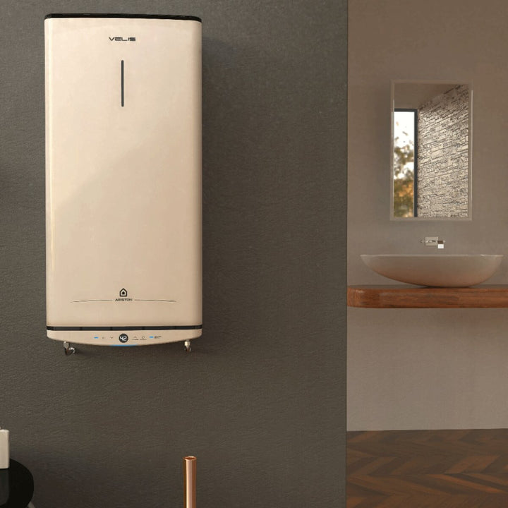 Ariston Velis Pro vertikal/Horizontal – Elektrischer Warmwasserspeicher, 100 Liter, Energieeffizienzklasse B