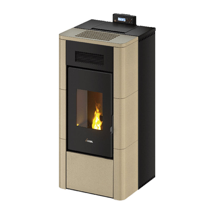Cadel River 23 – Pelletofen (wasserführend), 22,4 kW, WLAN, Elfenbein