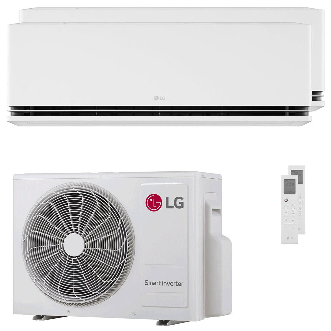 LG DUALCOOL Deluxe AI 12000+18000 BTU – Multisplit-Klimagerät (2 Innengeräte), 5,28/6,33 kW, R32, A+++/A++, WLAN