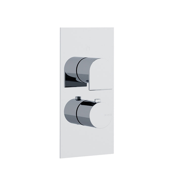 Bellosta Thermostat-Duschmischer, Einbau, 3-Wege, rechteckige Platte, ohne Einbaukörper, verchromt JEANS 01-4812/3/PQ/E