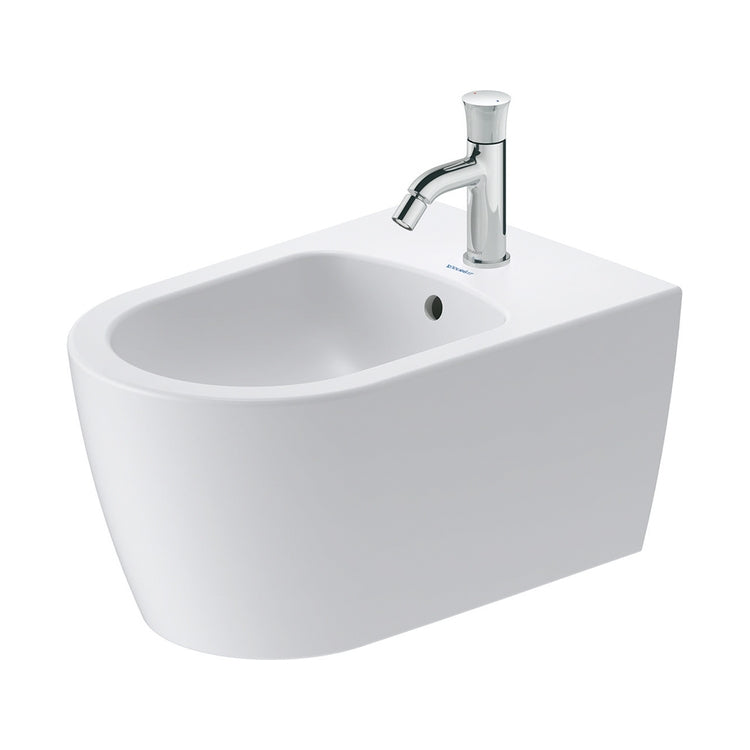 Duravit Hängendes Bidet T. 57 cm, mit Überlauf, mit Hahnlochbank, HygieneGlaze, Weiß BENTO STARCK BOX 2276152000