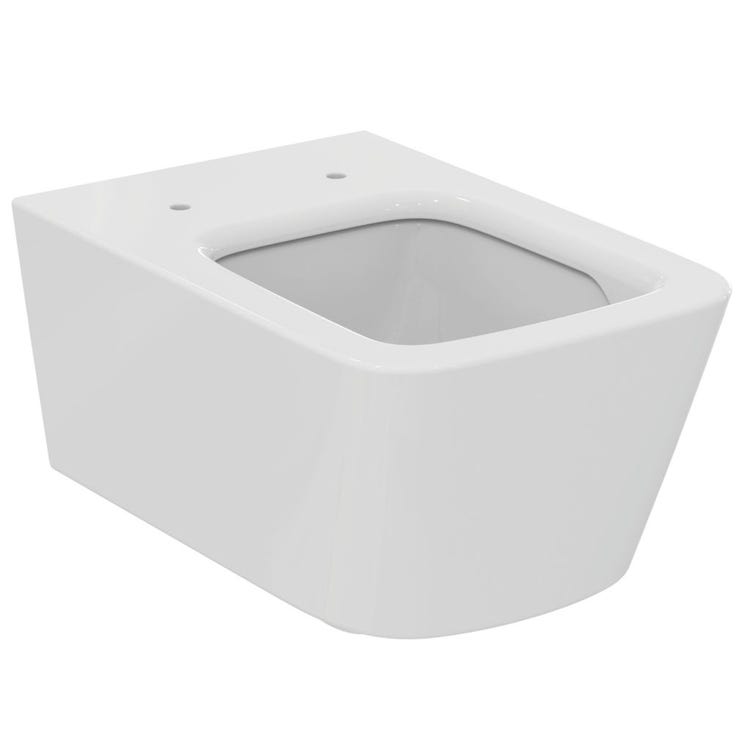 Ideal Standard Hängendes WC AquaBlade®, ohne Sitz und ohne Befestigungsflansch, Weiß glänzende Ausführung BLEND CUBE T368601