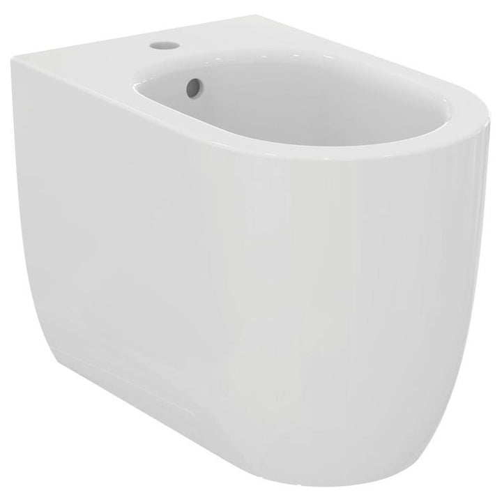 Ideal Standard Stand-Bidet, wandbündig, mit Überlauf, Weiß, glänzende Oberfläche BLEND CURVE T375301