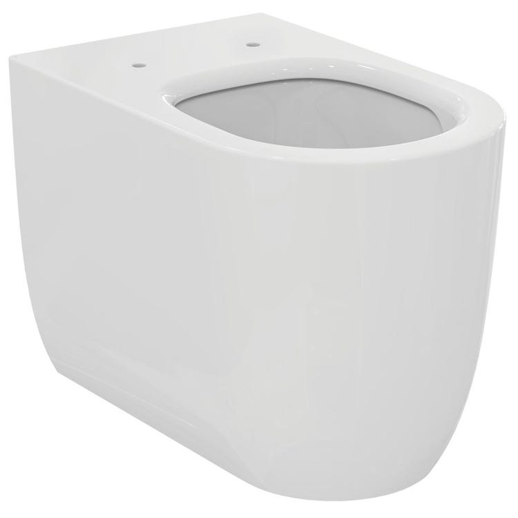 Ideal Standard Stand-WC AquaBlade® universell, wandbündig, spülrandlos und ohne Sitz, Weiß, glänzende Oberfläche BLEND CURVE T375101
