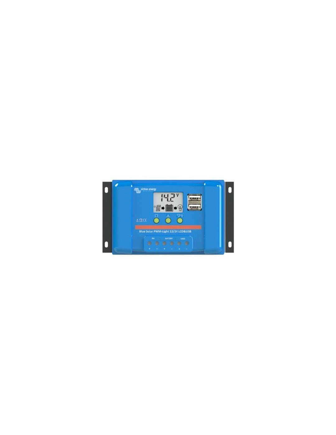 BlueSolar PWM LadeRegler 10A 12/24V Flüssigkristallbildschirm USB Victron Energy