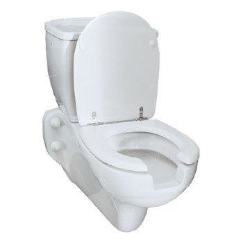 Bocchi W.C./Bidet für behinderte Personen, wandhängend ohne Sitz, Vorderöffnung für Hygienedusche, komplett mit Spülkasten, Armatur und Spülungskommando pneumatischer Art WABI 2P NS95101