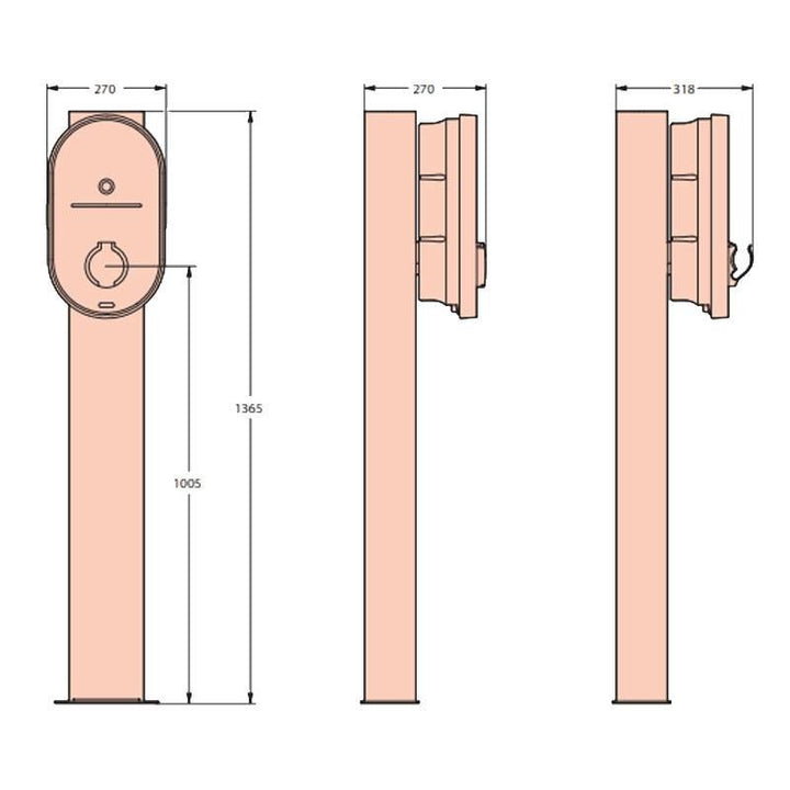 Bticino LEG 057057 Wallbox-Bodenmontage-Halter Zubehör