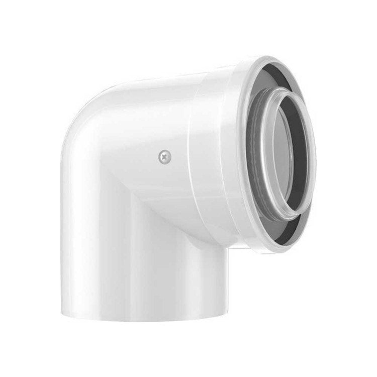 Bosch Kurve Ø 60/100 mm; PP/Met weiß - 87° FC-CE60-87 7738112616