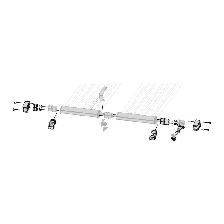 Bosch Hydraulikanschluss-Set für die Montage auf Flachdächern für jede Reihe von Solarkollektoren VK 120-2 CPC FS122 7735600163