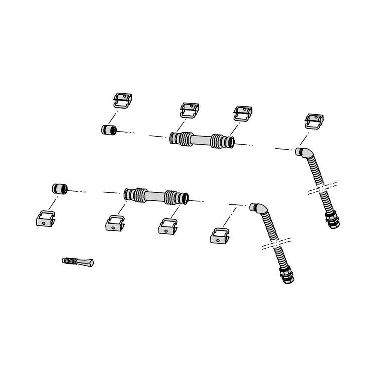 Bosch Hydraulischer Anschlusskit für die Überdach- und Dachintegration für jede Reihe von Solarkollektoren FT 226-2 mit einer Länge von 1 Meter pro Rohr FS29 7735600344