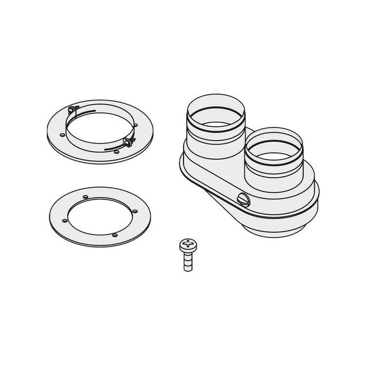 Bosch Doppeladapter Ø 60/100 mm auf 80-80 mm; Aluminium-Druckguss ASDOP 7736995095