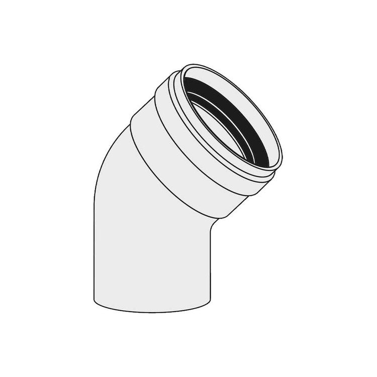 Bosch Luft- und Abgaskrümmer Ø 80 mm, starres Aluminium – 45° CV45 7736995106