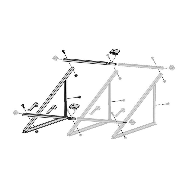 Bosch Erweiterungsset für die Montage mit Neigung von 30 bis 60° eines zusätzlichen vertikalen Flachkollektors pro Reihe, für Systeme auf Flachdächern FKF4 8718531032