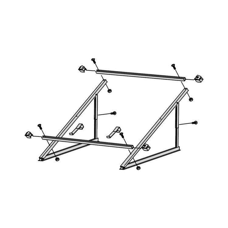 Bosch Basisset für die Montage mit Neigung von 30 bis 45° des ersten horizontalen Solarkollektors jeder Reihe, für Systeme auf Flachdächern und an der Fassade FKF5 8718531033