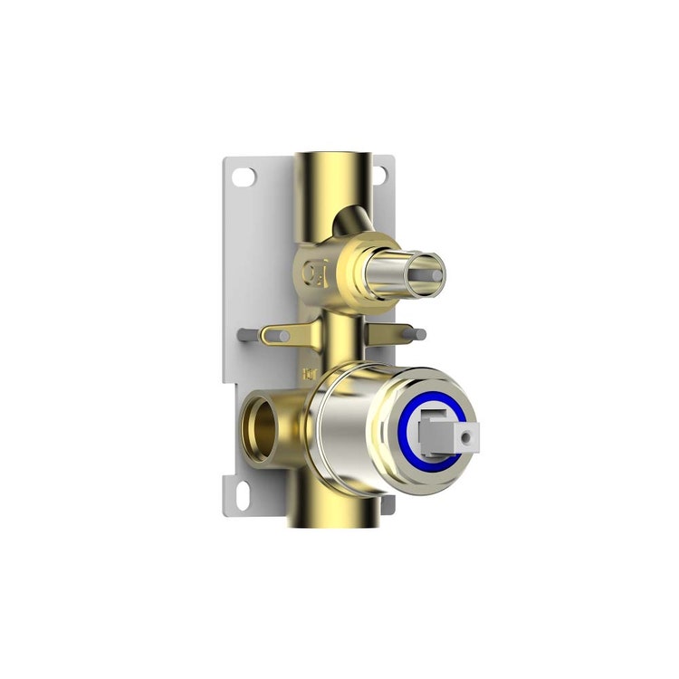 Bossini Einbaukörper für Einhebelmischer mit 2-Wege-Umschalter, Anschlüsse 1/2" und 3/4", für Gipskartoninstallation Z90005000000005