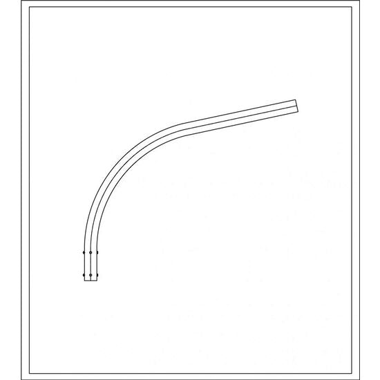 LDT Mastausleger einfach, gebogen, 1 m, Ø 68/60 mm, Neigung 5°