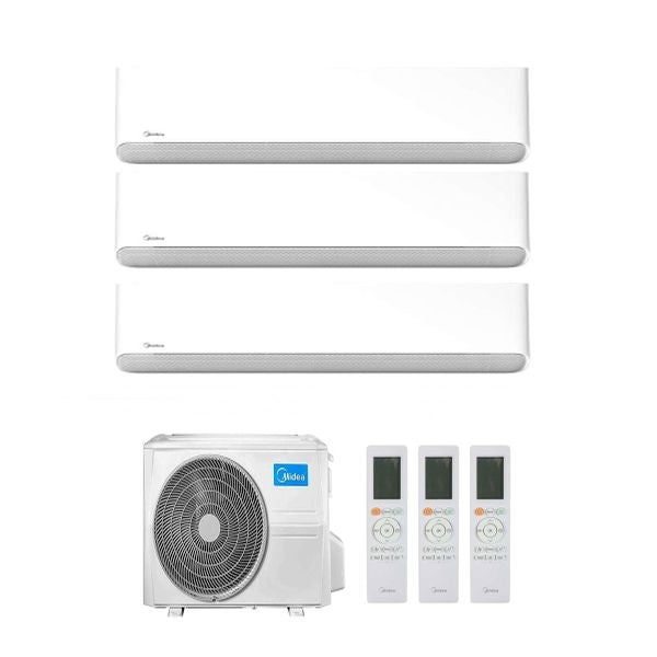 Midea Klimaanlage Breezeless und Trialsplit 9000+9000+12000+M3OG-21HFN8-Q Inverter R-32 WLAN BREEZELESS9+9+12